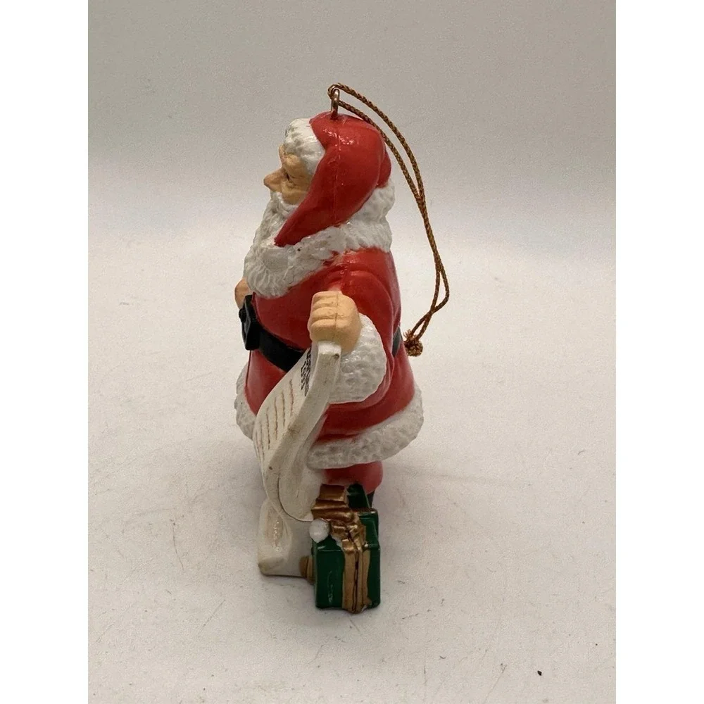 1993 People Store Santa Checking His List Christmas Ornament Vintage